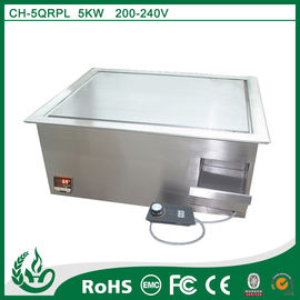 China Stainless steel built in induction griddle cooker with 5kw/200-240v supplier