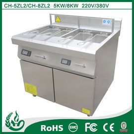 China Freestanding commercial dubbele friteuse elektrische supplier