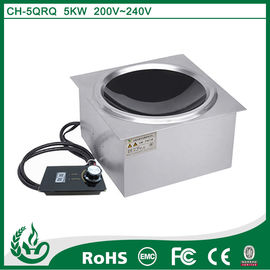 China Stainless steel commercial induction wok stove with 220v supplier