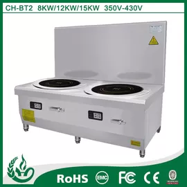 China commercial induction double head soup cooker15KW+ induction soup cooker supplier