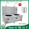 Double burner induction soup stove for commercial restaurant supplier